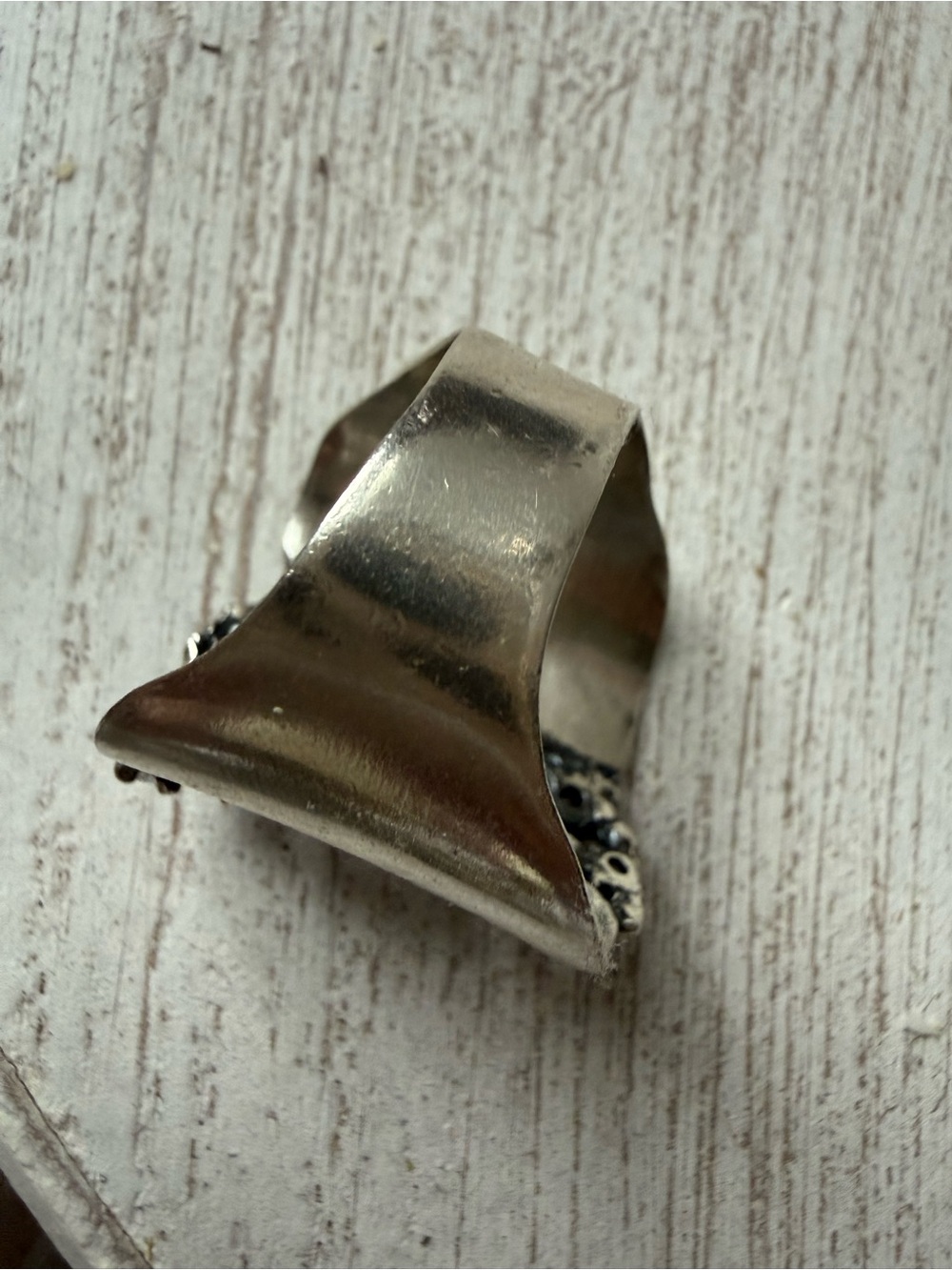 Sterling Silver Marquise & Round CZ Statement Ring - Picture 5 of 6